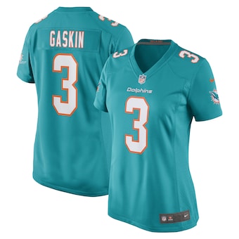 womens nike myles gaskin aqua miami dolphins game player jer